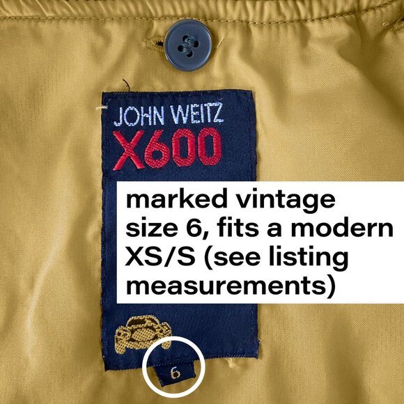 Vintage John Weitz X600 Bomber Safari Jacket XS/S Military 70s 80s Retro Racing - Picture 10 of 11